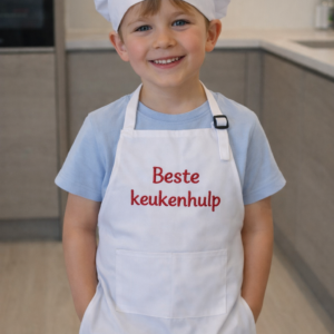 Kinder schortje met muts